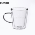 Taza de beber de vidrio transparente de taza de café de 220 ml